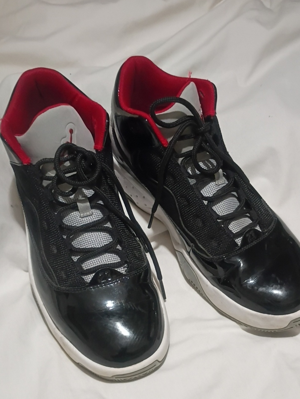 Jordan Black and Red Low-Top Sneakers